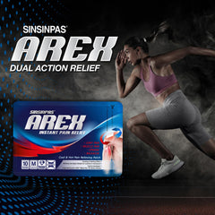 SINSINPAS AREX patch demonstrates targeted comfort on the arm with flexible wear