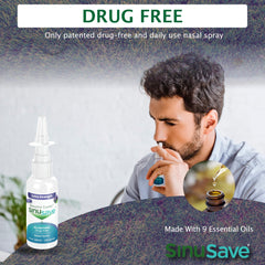 SinuSave daily-use routine image suggests non-drowsy, morning-friendly hygiene.