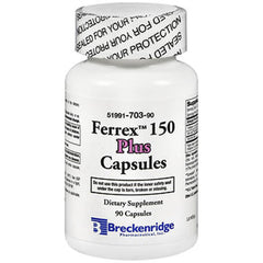 Sioditin Breckenridge Ferrex 150 Plus capsules bottle for daily iron support