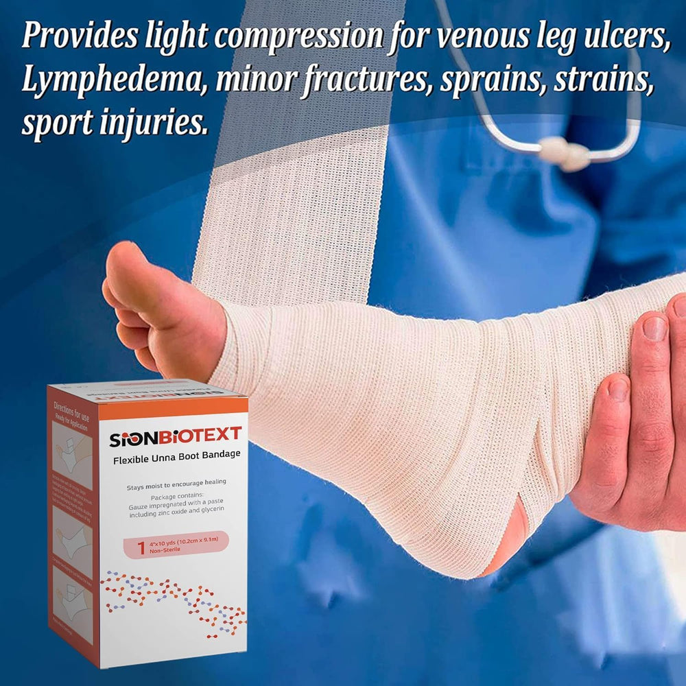 Sion Biotext Unna Boot latex-free design reduces skin irritation