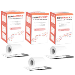 Sion Biotext Unna Boot zinc paste distribution on wrap for moist healing potential