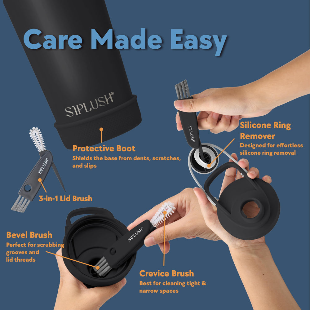 SIPLUSH Paradise Shaker internal agitator blends powders smoothly without noise.