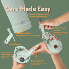SIPLUSH bottle with measurement markings for precise mixing