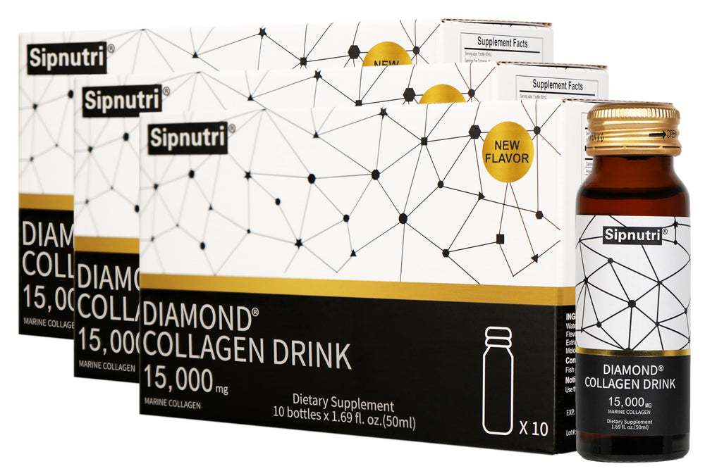 Sipnutri Diamond Liquid Collagen bottle front view for daily beauty support