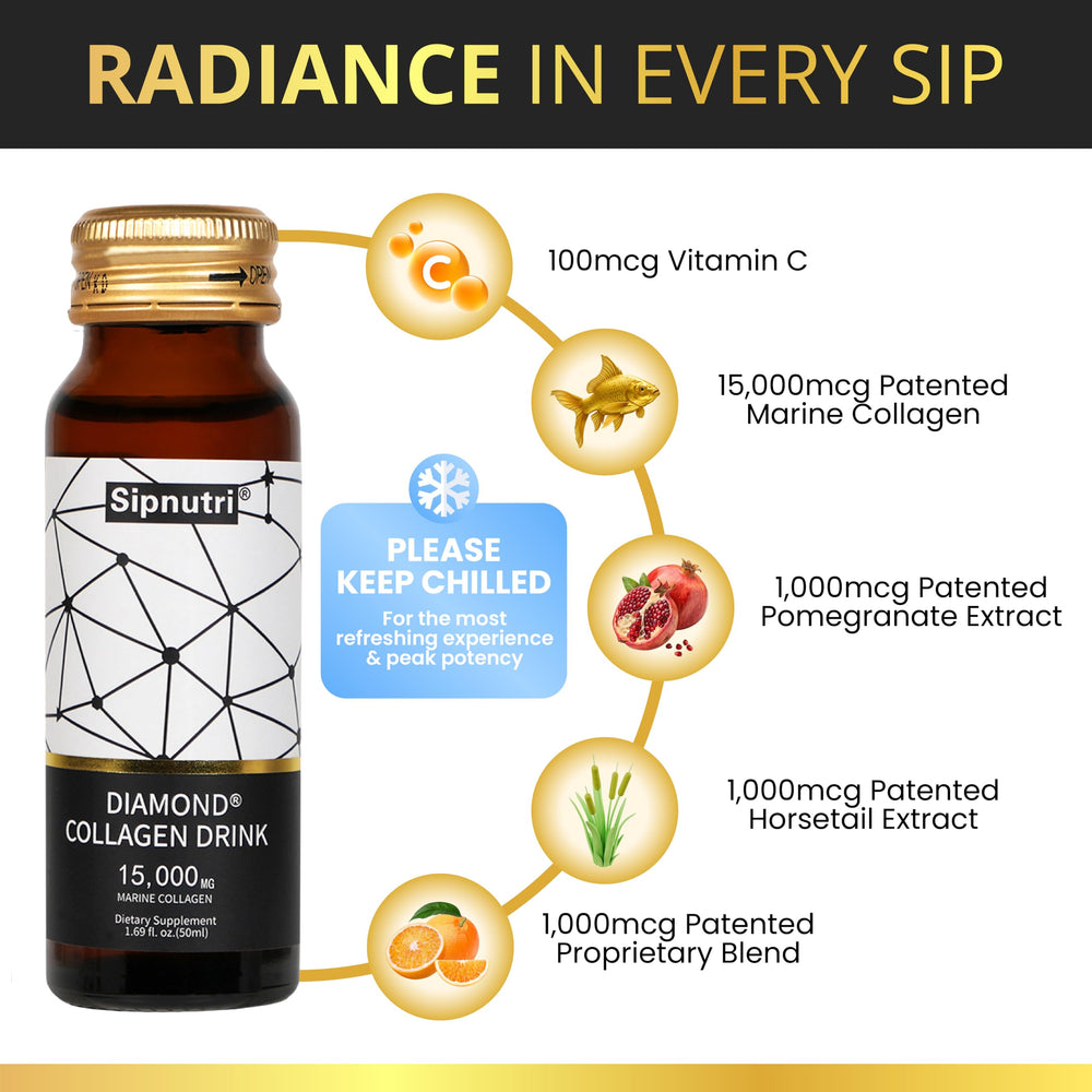 Chilled Sipnutri Diamond Liquid bottle for a refreshing daily sip