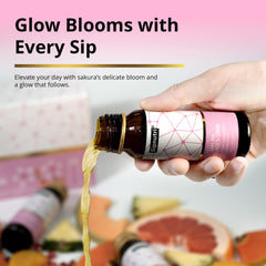 Sipnutri Sakura bottle in hand for easy daily beauty routine.