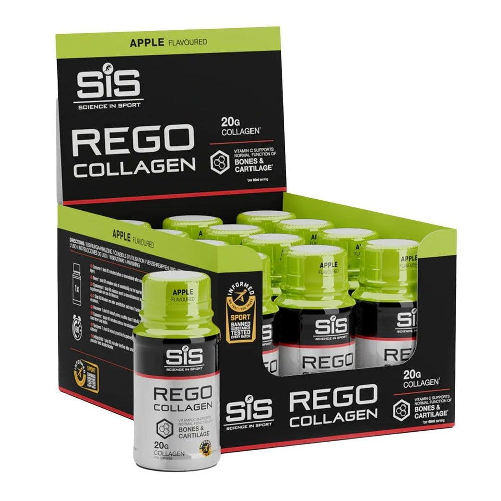 Science in Sport SIS Rego Collagen Shot bottle shows 20g collagen for active use