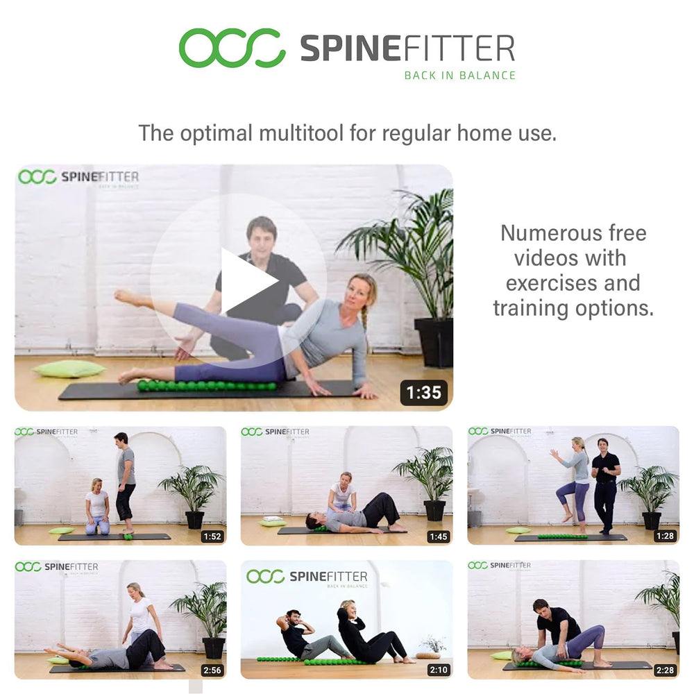 Sissel Spinefitter Green in-use during a Pilates session for spine mobility
