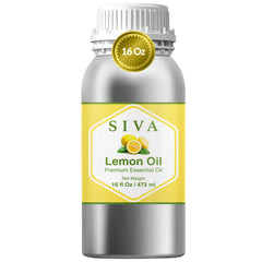SIVA Lemon Essential Oil bottle 16oz ready for diffusers and refreshing aromatherapy use