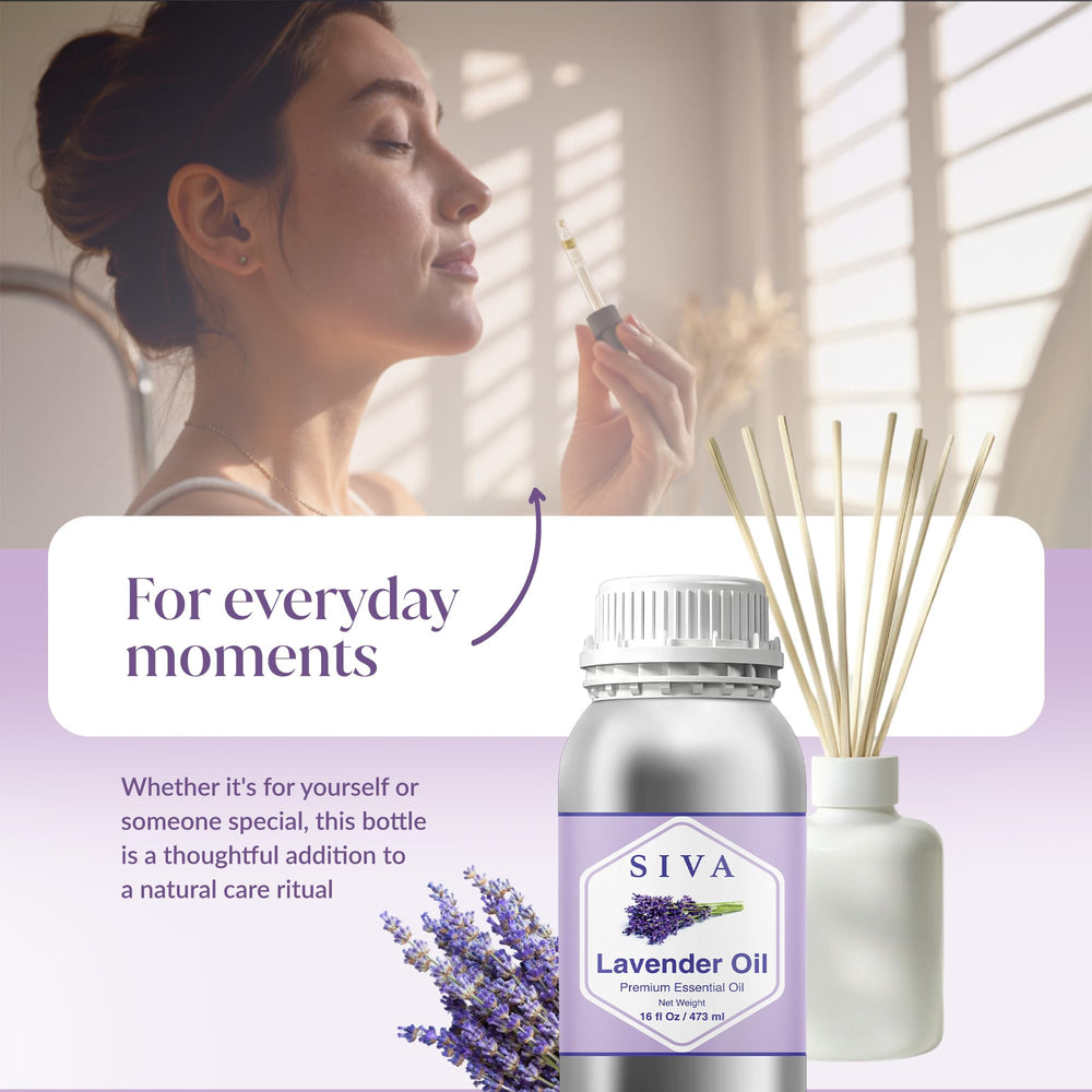SIVA ORGANICS lavender diffuser setup creating a calm home environment