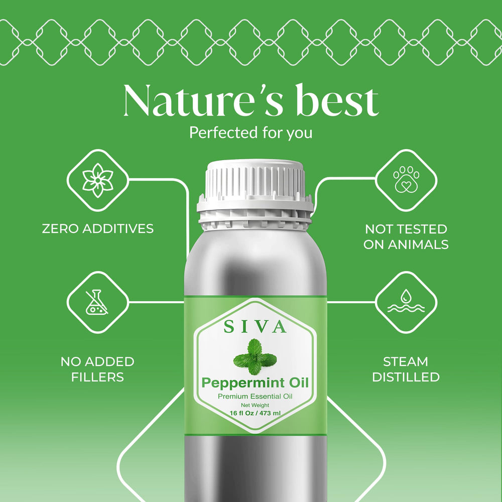 SIVA ORGANICS Peppermint Oil diffuser setup for uplifting aromatherapy sessions.
