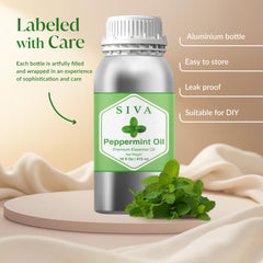 SIVA ORGANICS Peppermint Oil for hair and scalp massage applications.