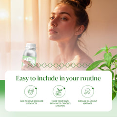 Add to bath water for a refreshing experience.