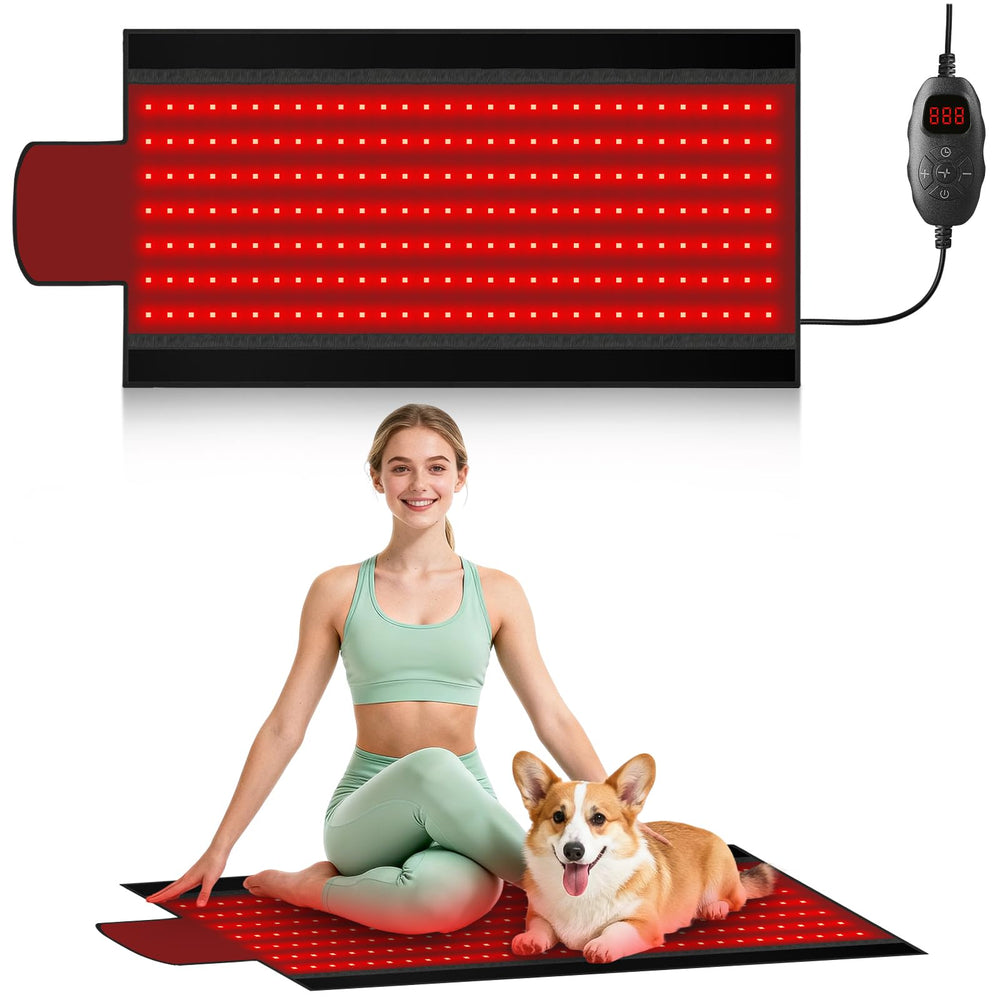 Siyiteng red light therapy mat front view showing the large surface for home use.