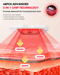 SJZXUV red light therapy lamp with built-in phone stand for hands-free sessions.