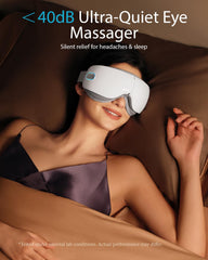 SKG Eye Massager Adjustable Straps: snug fit for most head sizes.
