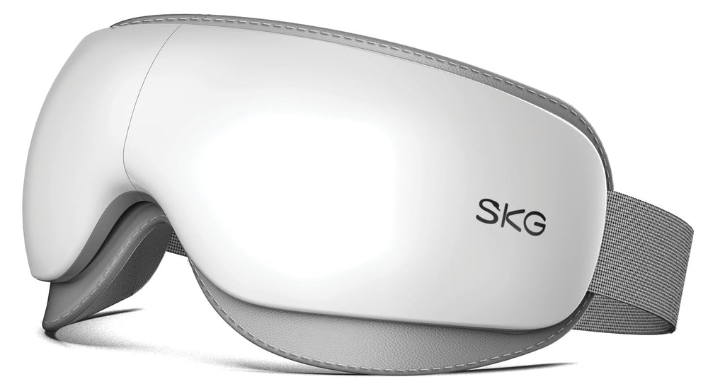 SKG Eye Massager with Heat: adjustable heat levels for soothing relief.