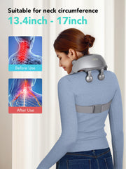 SKG H7 Ultra heat-beads closeup highlights warmth across the neck and upper shoulders.