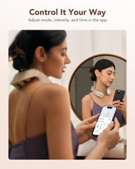SKG neck massager app control for extended modes and easy setup.