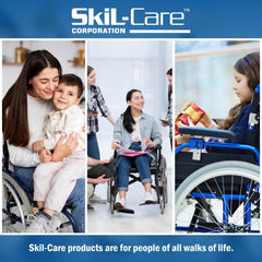 Skil-Care Heels-Off cushion cover closeup demonstrates wipe-clean, fluid-resistant surface.