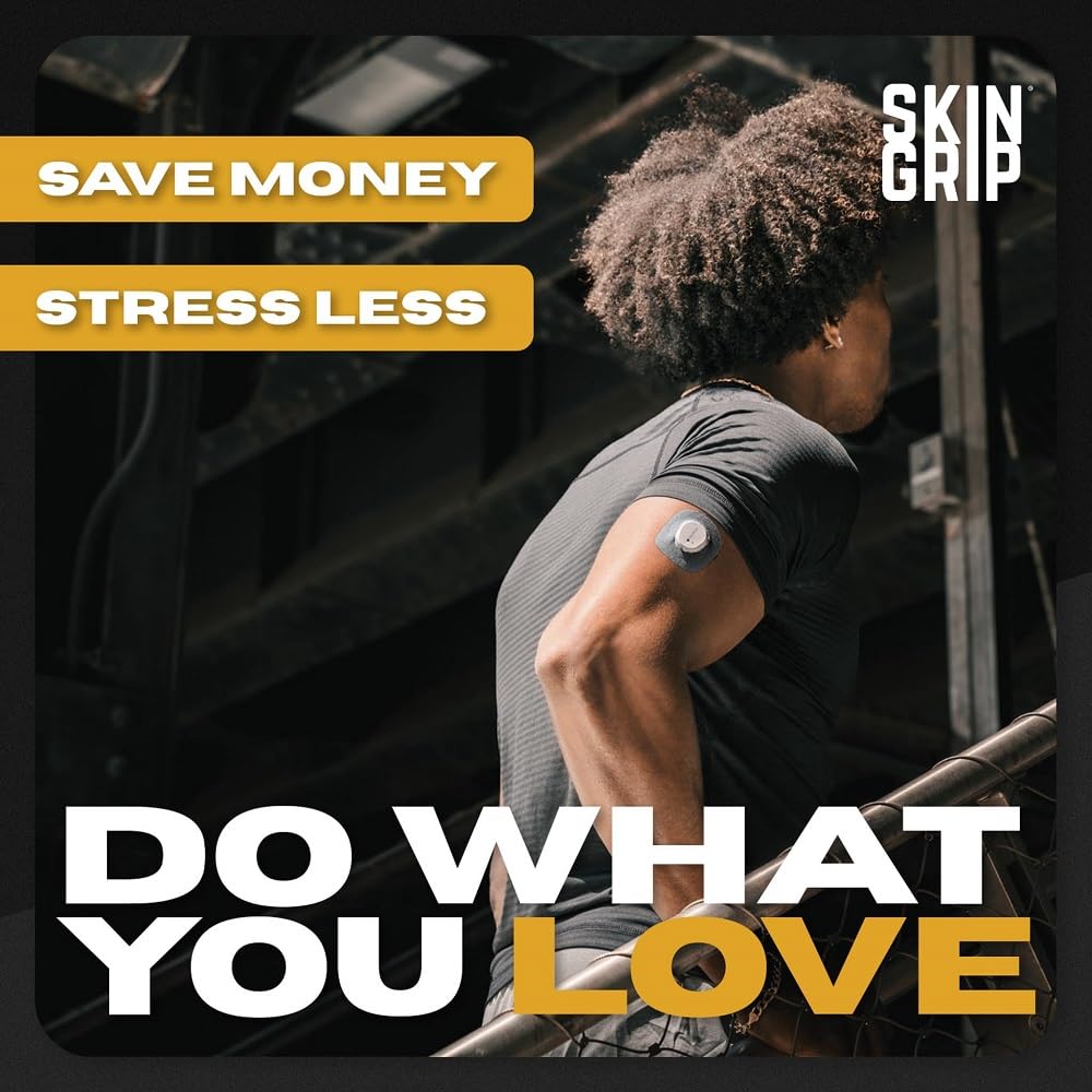 Skin Grip basics pack includes 20 patches for ongoing CGM reliability