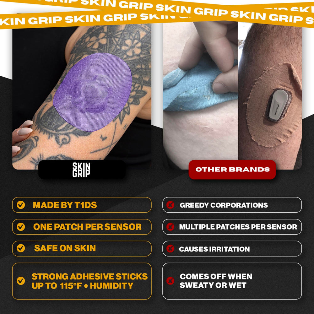 Skin Grip hypoallergenic, latex-free materials reduce irritation for sensitive skin.