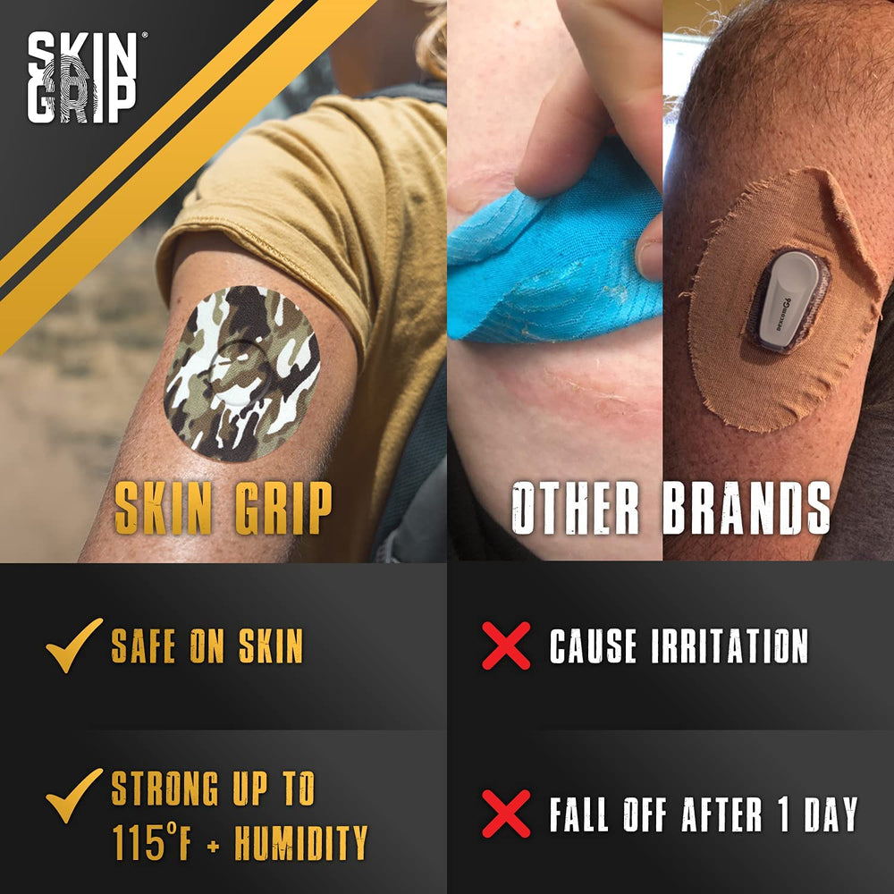 Skin Grip CGM patch skin-friendly material reduces irritation for all-day wear