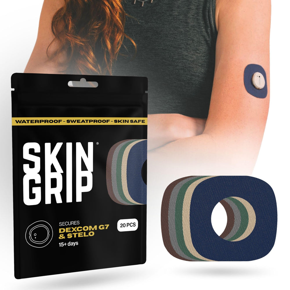 Skin Grip patch adhesion for Dexcom G7 and Stelo ensures secure wear during daily activities