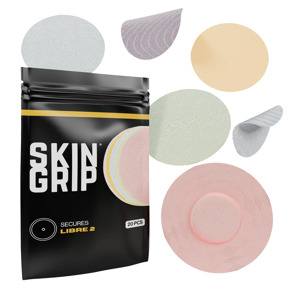 Skin Grip Freestyle Libre 2 sensor cover close-up secures CGM during workouts