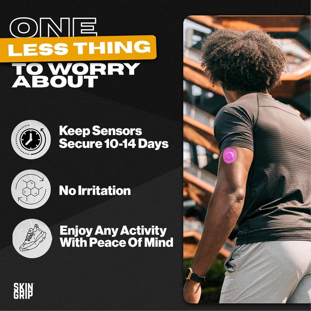 Waterproof and sweatproof design for active days with Skin Grip patch