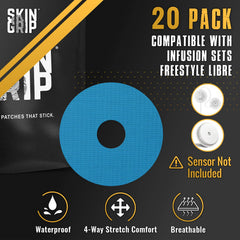 Skin Grip hypoallergenic skin-friendly adhesive minimizes irritation.