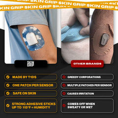 Latex-free, zinc oxide-free Skin Grip material for sensitive skin