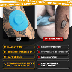 Skin Grip pre-cut medical tape ready to fit your CGM device.