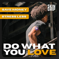 Skin Grip purple 20-pack highlights color and value for extended wear.