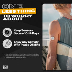 Skin Grip skin-friendly adhesive patch minimizes irritation for daily wear.