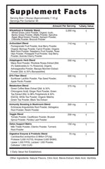 SkinnyBoost Lean Greens Plus packaging close-up with ingredients list.