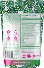 SkinnyBoost Lean Greens Plus scoop ready for daily mixing.