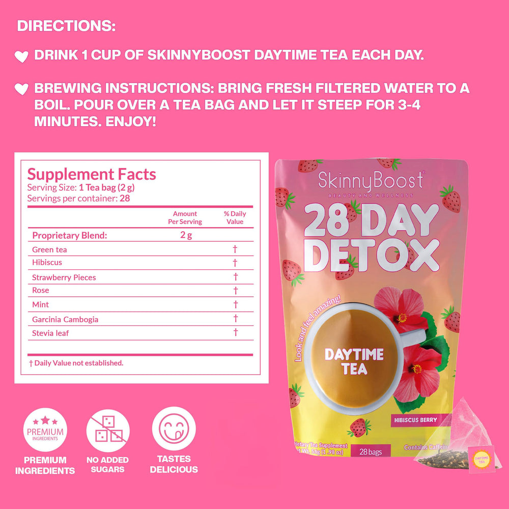 SkinnyBoost Evening Tea cup with apple cinnamon for gentle digestion