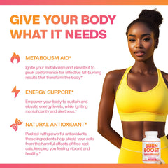 SkinnyBoost gut health image with capsules, supports digestion and regularity.