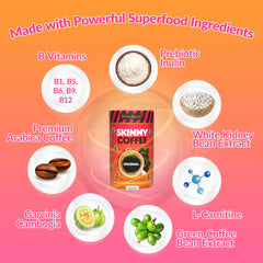 Steaming cup of SkinnyBoost vanilla coffee sticks ready to sip