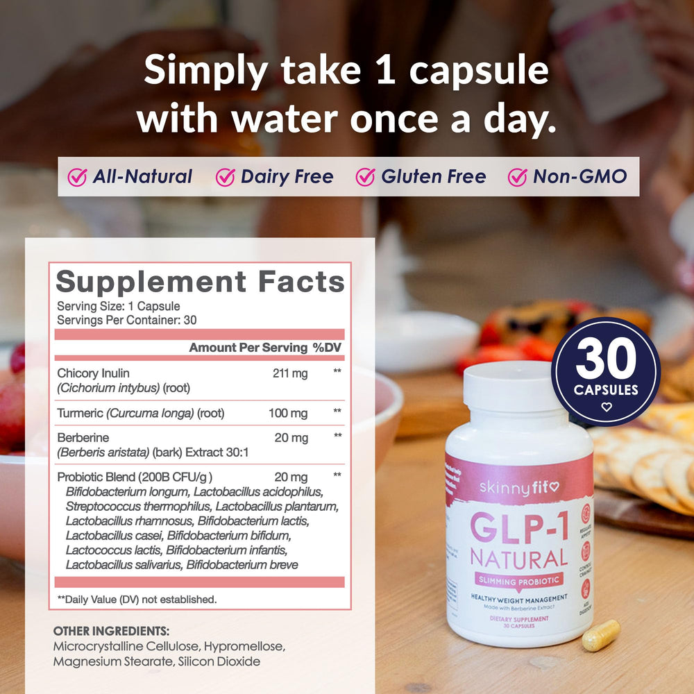 SkinnyFit GLP-1 Natural turmeric powder for metabolic support.