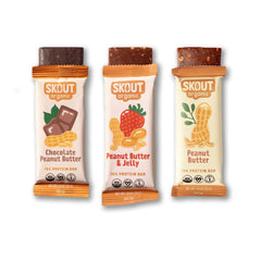 Skout bars ingredient list emphasizes five or fewer ingredients and organic quality