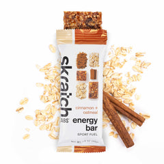 Skratch Labs Energy Bar Cinnamon Oatmeal nut butter swirl — tasty long ride snack.