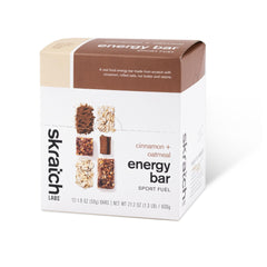 Skratch Labs Energy Bar Cinnamon Oatmeal pack front — on-the-go fueling for workouts.