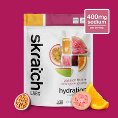 Glass with stirred Skratch Labs mix showing easy mixing and refreshing taste