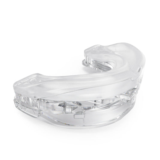 Sleep Silent anti snore mouthguard with front-open design for easier breathing