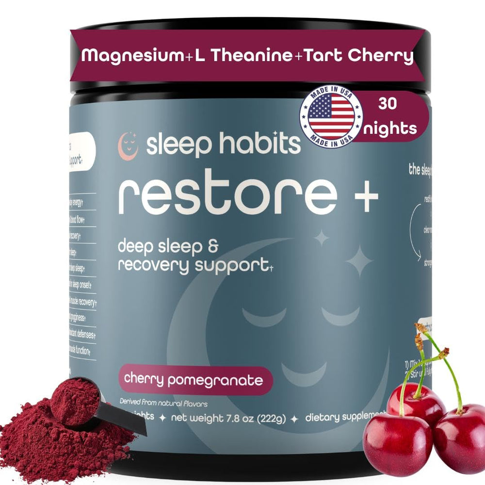 SleepHabits Restore bottle pour for a calm bedtime routine