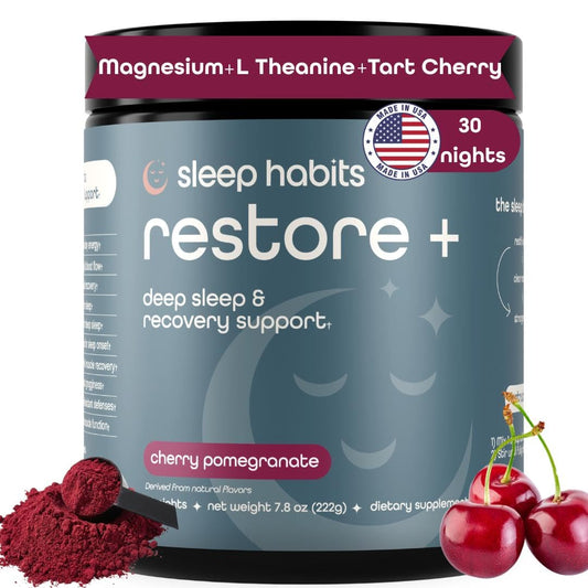 SleepHabits Restore bottle pour for a calm bedtime routine