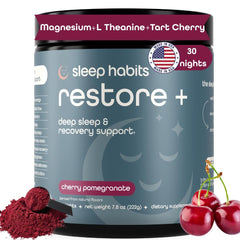SleepHabits Restore bottle pour for a calm bedtime routine