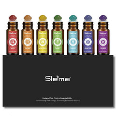 Slema 7 Chakra crystal roller closeup for smooth, calming application